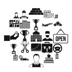 Poster - Business center icons set. Isometric set of 25 business center vector icons for web isolated on white background