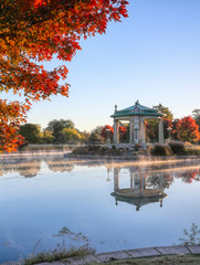 The bandstand located in Forest Park, St. Louis, Missouri.