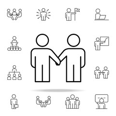 Aufkleber - cooperation icon. Business Organisation icons universal set for web and mobile