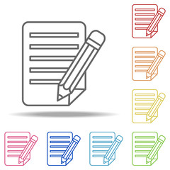 Aufkleber - Contract icon. Elements of Global Logistics in multi color style icons. Simple icon for websites, web design, mobile app, info graphics