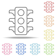Aufkleber - Traffic light icon. Elements of Global Logistics in multi color style icons. Simple icon for websites, web design, mobile app, info graphics