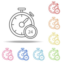 Poster - Stopwatch icon. Elements of Global Logistics in multi color style icons. Simple icon for websites, web design, mobile app, info graphics