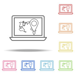 Aufkleber - Online transport icon. Elements of Global Logistics in multi color style icons. Simple icon for websites, web design, mobile app, info graphics