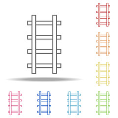 Aufkleber - Rail icon. Elements of Global Logistics in multi color style icons. Simple icon for websites, web design, mobile app, info graphics