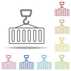Aufkleber - Crane icon. Elements of Global Logistics in multi color style icons. Simple icon for websites, web design, mobile app, info graphics