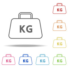 Poster - Package kg icon. Elements of Global Logistics in multi color style icons. Simple icon for websites, web design, mobile app, info graphics
