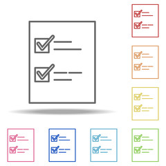 Aufkleber - List icon. Elements of Global Logistics in multi color style icons. Simple icon for websites, web design, mobile app, info graphics