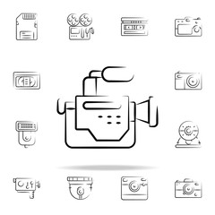 Aufkleber - camcorder outine icon. Photo and camera icons universal set for web and mobile