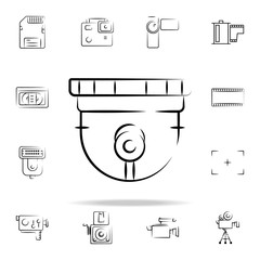 Aufkleber - Surveillance Camera outine icon. Photo and camera icons universal set for web and mobile
