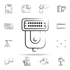 Aufkleber - flash for camera outine icon. Photo and camera icons universal set for web and mobile