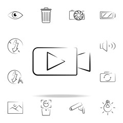 Aufkleber - camcorder outine icon. Photo and camera icons universal set for web and mobile