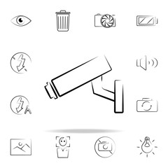 Aufkleber - Surveillance Camera outine icon. Photo and camera icons universal set for web and mobile