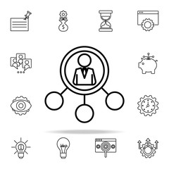 Poster - business man connection icon. Startup icons universal set for web and mobile