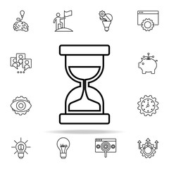 Poster - hourglass icon. Startup icons universal set for web and mobile