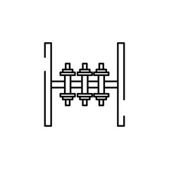 Poster - dumbbell, rack icon. Element of gym icon for mobile concept and web apps. Thin line dumbbell, rack icon can be used for web and mobile