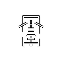 Poster - lat, machine icon. Element of gym icon for mobile concept and web apps. Thin line lat, machine icon can be used for web and mobile
