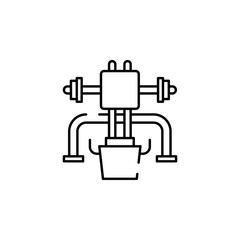 Poster - leg, press icon. Element of gym icon for mobile concept and web apps. Thin line leg, press icon can be used for web and mobile