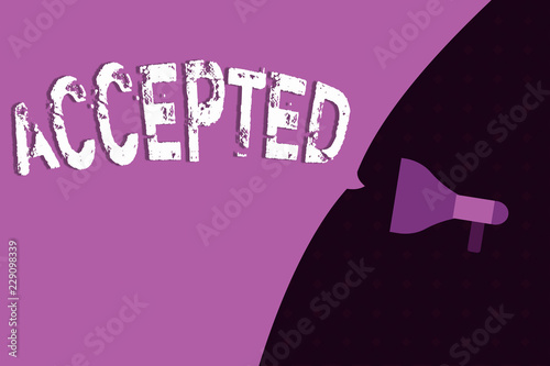 Fotografía Conceptual hand writing showing Accepted