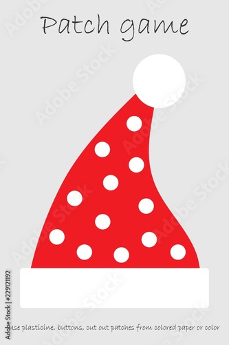 Education and learning Patch activity santa hat for little ones toward establish engine image relating to Santa Hat Printable identified as Schooling Patch recreation santa hat for youngsters in direction of build engine
