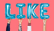 © Rawpixel.com - Blue alphabet helium balloons forming the text like