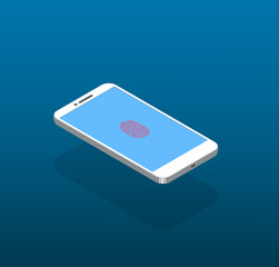 Wall Mural - isometric smartphone
