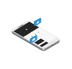 Wall Mural - isometric social network