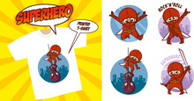Superhero Character Superheroes Set Vector Illustration Design