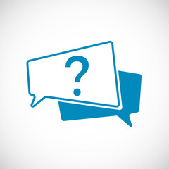 Poster - Question Mark Doodle. Question Mark as Speech Bubble Web Icon. Element of web icon for mobile concept and web apps. Vector illustration