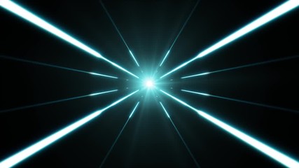 Poster - Hyperspace Background With Shining Starburst/
Animation of a colorful abstract hyperspace shining starburst background, with optical lens flare and light beams