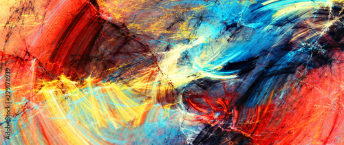 Bright artistic splashes. Abstract painting color texture. Modern futuristic ...