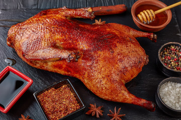 Poster - whole grilled duck with crispy skin