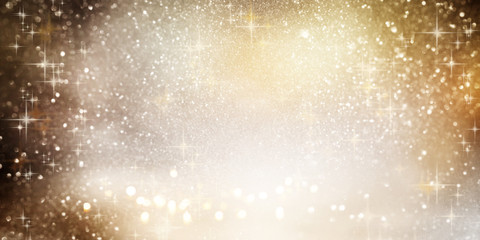 sparkling bokeh background with christmas stars