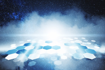 Poster - Abstract digital sky background