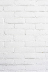 White brick wall background texture