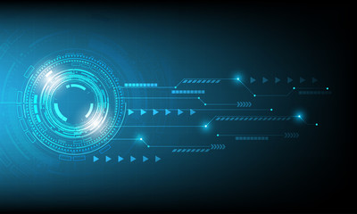 Poster - vector tech circle and technology background,digital business.