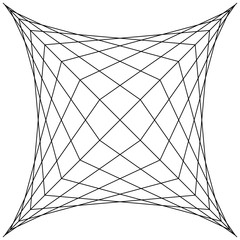 Poster - Square spider web, grid trap, vector illustration net trap