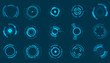 Vector icon set technology circle design.