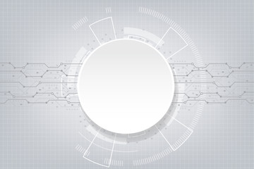 Poster - vector abstract futuristic circuit board on technology background.illustration