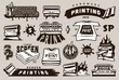 Big collection of screen printing elements