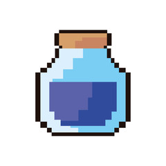 Sticker - pixel video game bottle potion