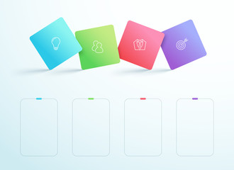 Poster - text box square shapes overlap infographic template