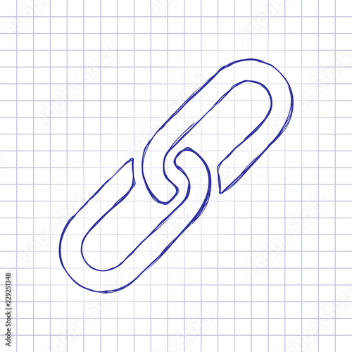 Link Icon Hyperlink Chain Symbol Simple Icon Hand Drawn Picture