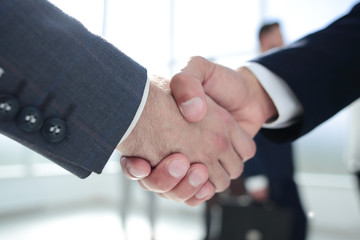 close up. handshake of business partners