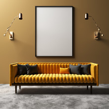 Mock-up In Elegant Interior Background, Modern Style,3d Render