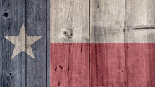 USA Politics News Concept: US State Texas Flag Wooden Fence