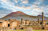 Fototapeta Miasta - Vesuvius and Pompeii
