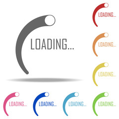Aufkleber - loading sign icon. Elements of Loader in multi color style icons. Simple icon for websites, web design, mobile app, info graphics
