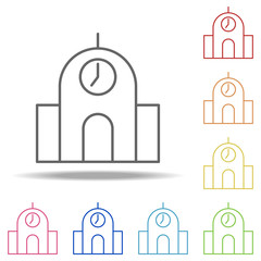 Poster - silo icon. Elements of Building Landmarks in multi color style icons. Simple icon for websites, web design, mobile app, info graphics