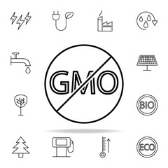 Aufkleber - No GMO outline icon. Ecology icons universal set for web and mobile
