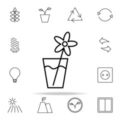 Aufkleber - Sprout outline icon. Ecology icons universal set for web and mobile